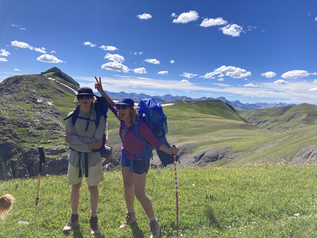 Anna and Bodi at Highland Mary Lakes, San Juan Mountains